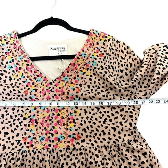 Savanna Jane Mocha Leopard Long-Sleeve Dress - Picture 13 of 14